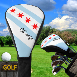 Golf Illinois & Chicago Flag / Golf Clubs Covers