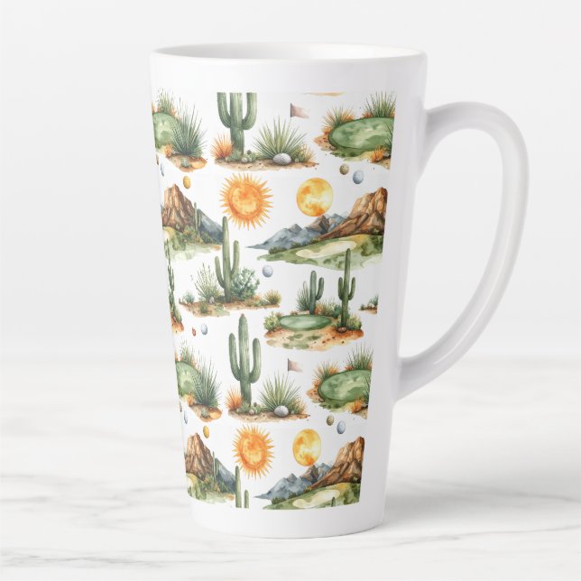 Golf  in Arizona  Latte Mug (Right)