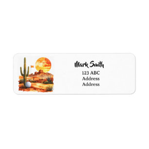 Golf in Arizona Return Address Label