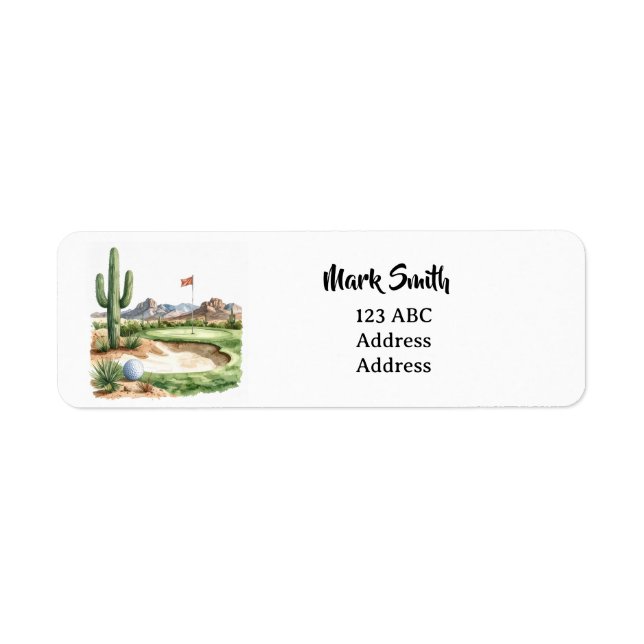 Golf  in Arizona  Return Address Label (Front)
