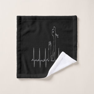 Golf in the my heartbeat wash cloth
