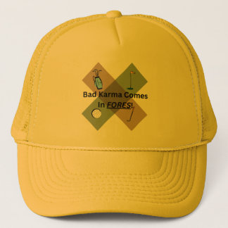 Golf Infusion 'Bad Karma Comes In FORES!" Golf Trucker Hat