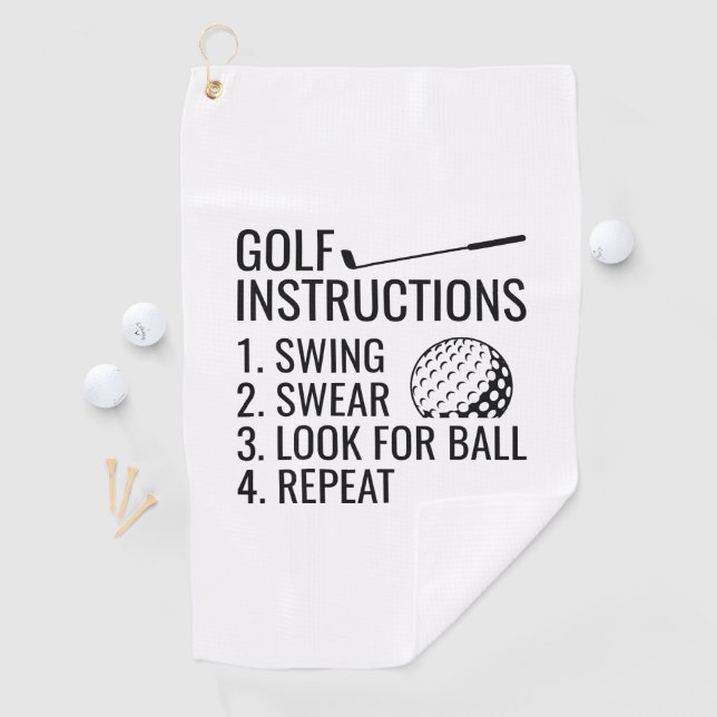 Golf Instructions Golf Towel (InSitu)