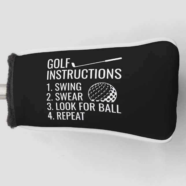 Golf Instructions Head Cover (Front)