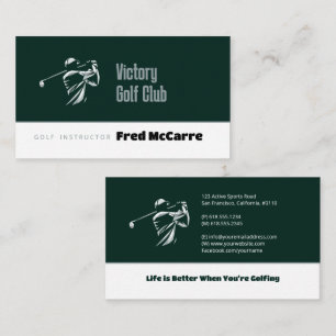 Golf Instructor Best Sports Business Card