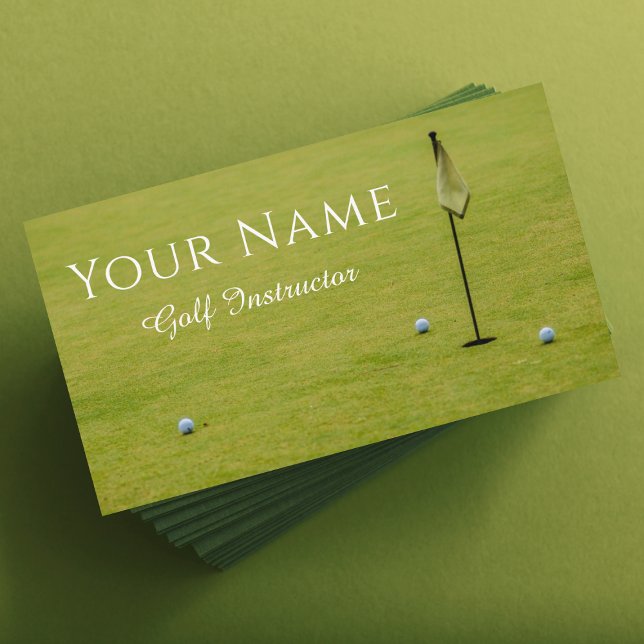 Golf Instructor Coach Elegant Minimalistic Simple Business Card (Creator Uploaded)