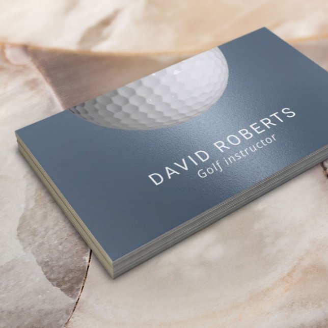 Golf Instructor Dusty Blue Professional Sport Business Card (Creator Uploaded)