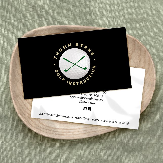 Golf Instructor, Golf Pro  Business Card (Creator Uploaded)