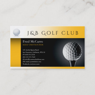 Golf Instructor Green Grass Best Sports Business Card