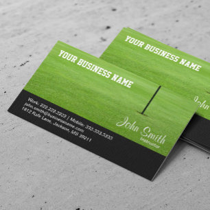 Golf Instructor Green Lawn Business Card