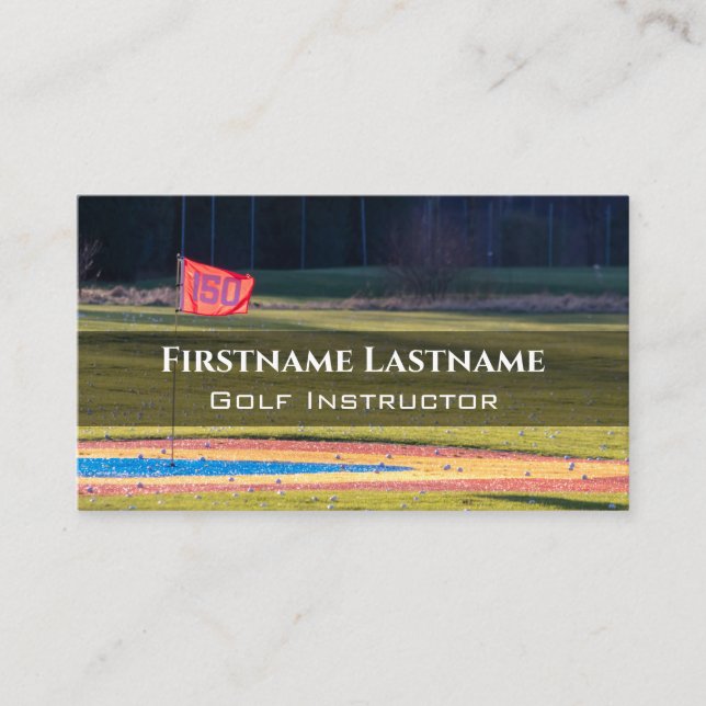 Golf Instructor Hole in One Golf Court Golf Sport Business Card (Front)