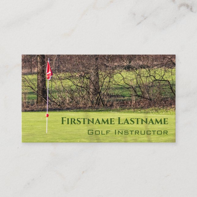 Golf Instructor Hole in One Golf Court Golf Sport Business Card (Front)
