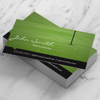 Golf Instructor Hole in One Professional Business Card