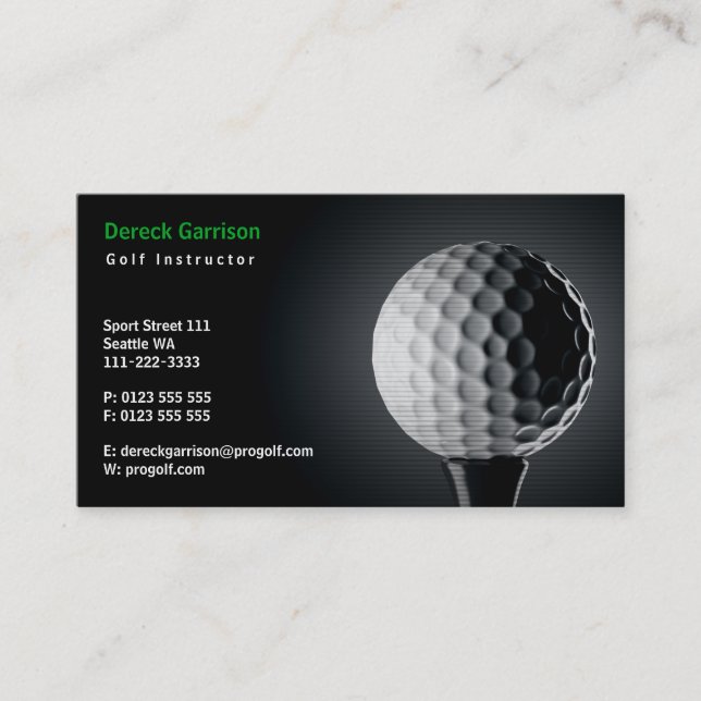 Golf Instructor | Perfect Sport Business Card (Front)