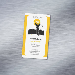 Golf Instructor   Professional Golf Lessons Magnetic Business Card