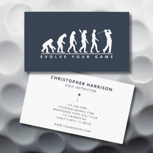 Golf Instructor Professional Humourous Simple Navy Business Card