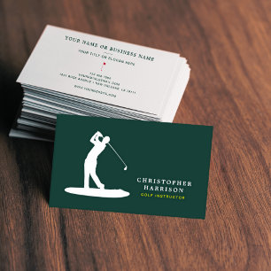 Golf Instructor Professional Modern Green Sport Business Card