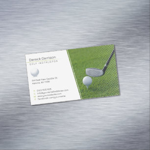 Golf Instructor   Professional Teacher Magnetic Business Card