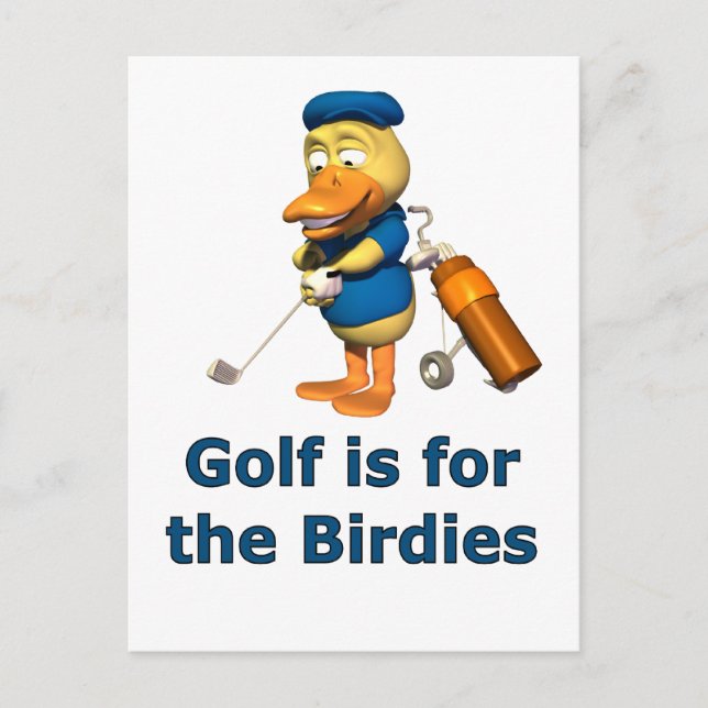 Golf is for the birdies postcard (Front)