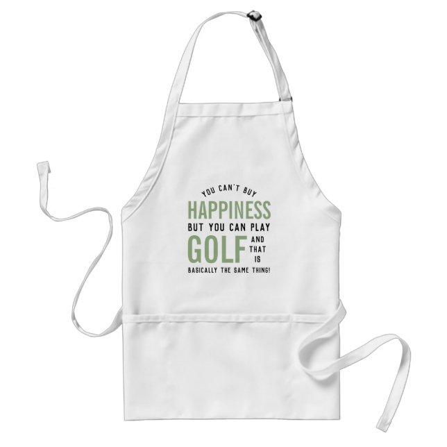 Golf is Happiness Funny Golf Lover Gifts Standard Apron (Front)