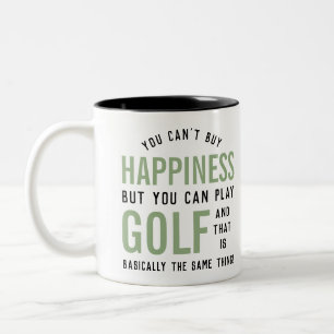 Golf is Happiness Funny Golf Lover Gifts Two-Tone Coffee Mug
