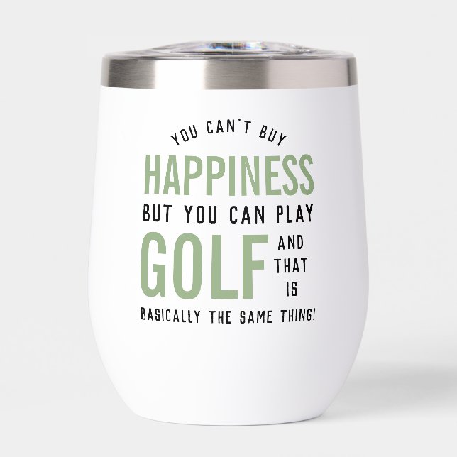 Golf is Happiness Funny Golf Lover Personalised (Front)