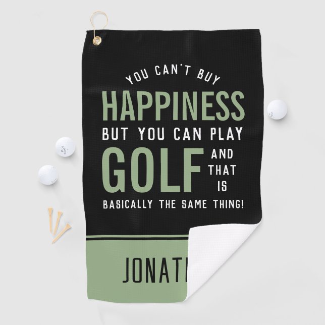 Golf is Happiness Funny Golf Lover Towel (InSitu)