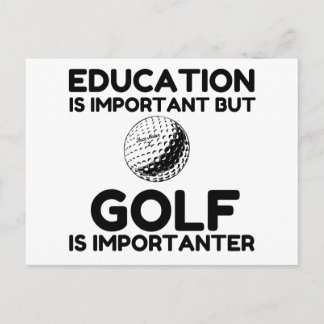 GOLF IS IMPORTANTER POSTCARD