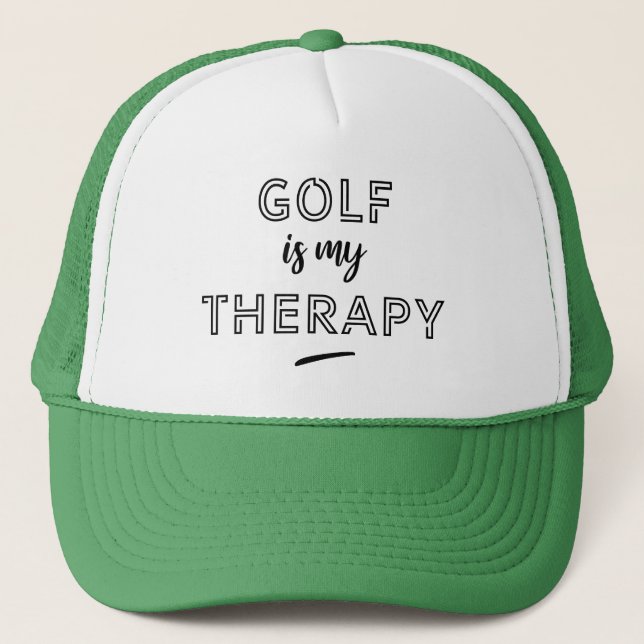 Golf is my therapy trucker hat (Front)