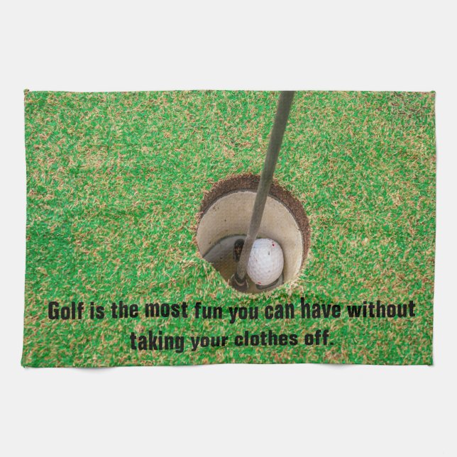Golf is the most fun you can have tea towel (Horizontal)