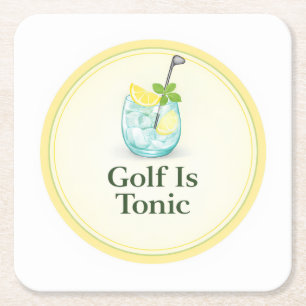 Golf Is Tonic   Golf Drinkware Coaster