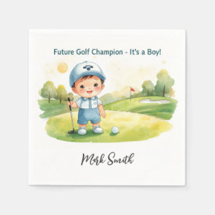 Golf It's Boy for Baby Shower Napkin