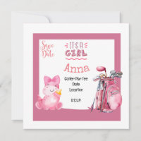 Golf it's girl baby shower pink theme for golfer