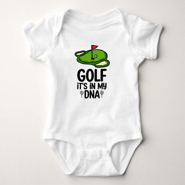 Golf it's in my DNA for Golfer Baby Baby Bodysuit (Front)
