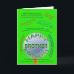 Golf Jokes birthday card for brother<br><div class="desc">A great fun card for a golfer or a golf occasion. A golf ball on a tee surrounded by golf jokes. A birthday card for an brother.</div>