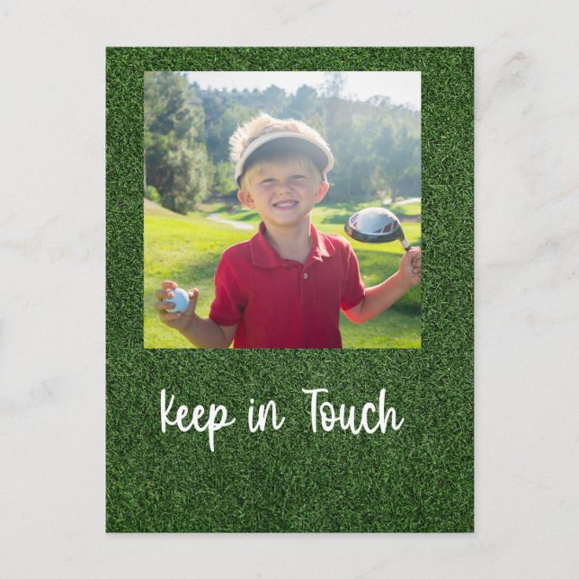 Golf Keep in touch create your own photo  Postcard (Front)