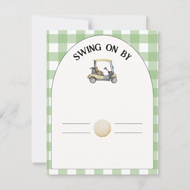 Golf kids birthday party invitation (Front)