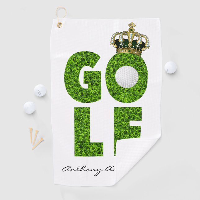 Golf King Crown Monogram Towel (InSitu)