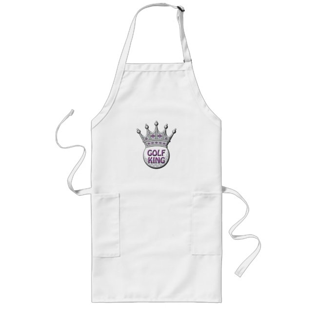 Golf King Father's Day Dadism Gift Long Apron (Front)