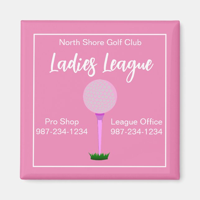 Golf Ladies League Information Magnet (Front)
