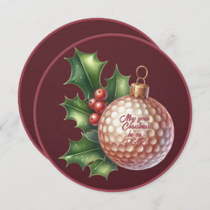Golf Lady Buddy Christmas Greeting Card