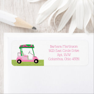 Golf Lady Theme Return Address  Label