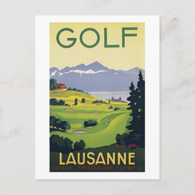 Golf Lausanne Switzerland Postcard (Front)