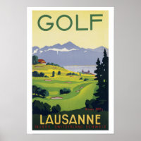 Golf Lausanne Switzerland ~ Vintage Travel