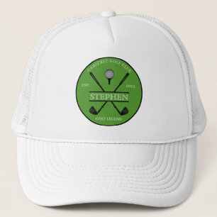 Golf Legend Cross Club Green Trucker Hat