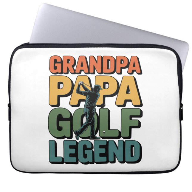 Golf Legend Grandpa Papa Laptop Sleeve (Front)