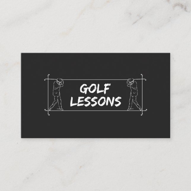 Golf Lessons Teacher Instructor Coach Instruction  Business Card (Front)