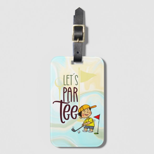 Golf Let Par Tee Luggage Tag (Front Vertical)