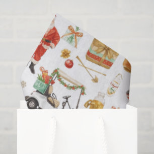 Golf “Let’s Par-Tee” Christmas Party Pattern Tissue Paper