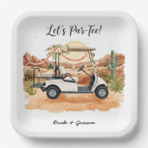 Golf Let’s Par-Tee! Golf Wedding in Arizona Paper Plate
